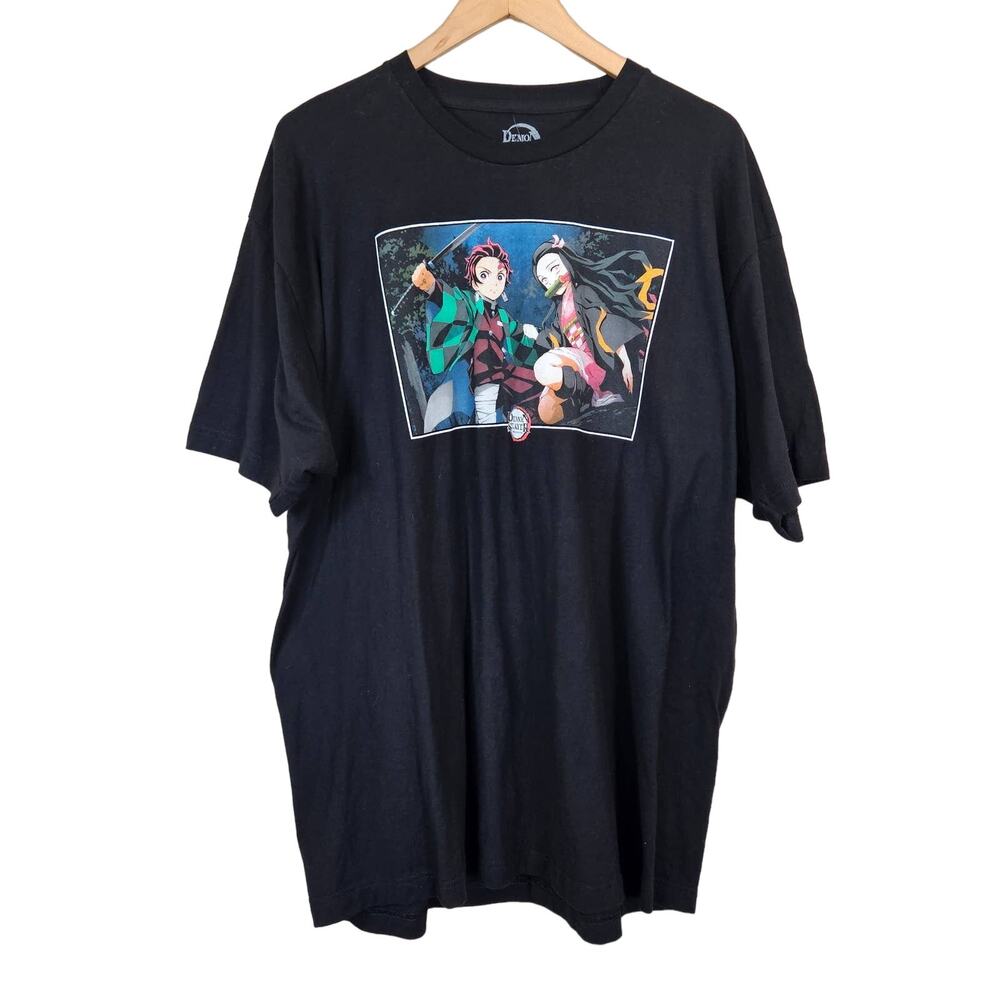 Demon‎ Slayer Tanjiro and Nezuko T-Shirt Men's 2XL Anime Casual